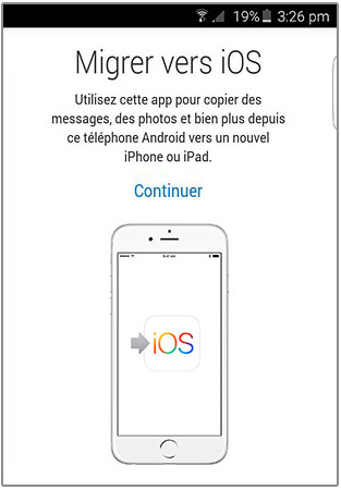 utilisez Move to iOS pour transférer des données sur un iPhone 6s à partir d’un Android