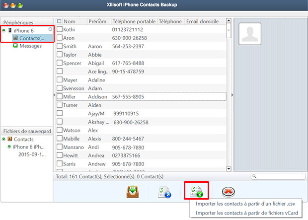 importer les contacts de Mac à l’iPhone