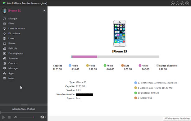 exécutez le programme et connectez iPhone vers un ordinateur